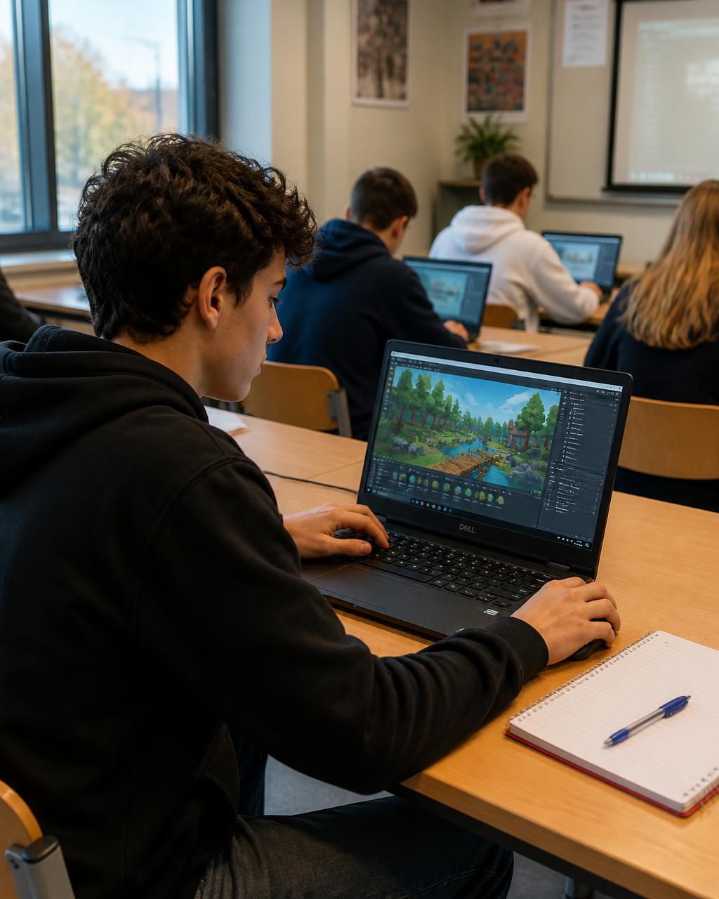Vo-leerlingen werken aan gamedesign en digitale content